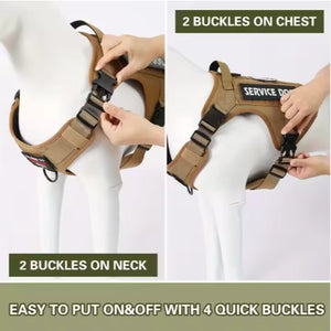 reflective dog harness for night safety and visibility