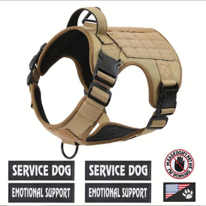 reflective service dog harness camouflage heavy duty design
