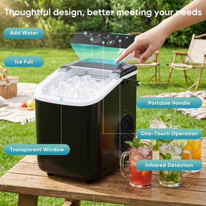 Self-cleaning ice maker showing cleaning function activation