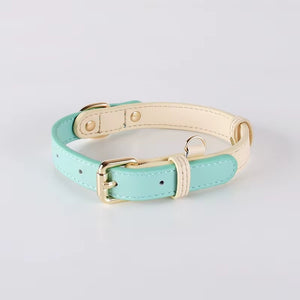 Soft genuine leather collar for small and large dogs