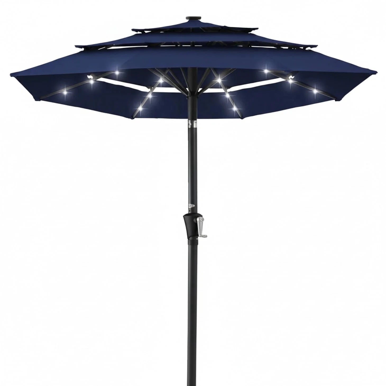 3-Layer Solar Patio Umbrella LED Lights
