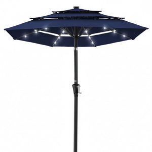 outdoor patio umbrella backyard garden setup shade