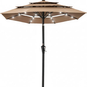3 layer vented patio umbrella airflow wind resistance