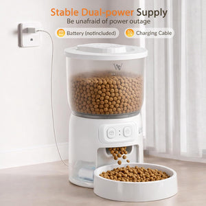 timed cat feeder with portion control automatic food dispenser