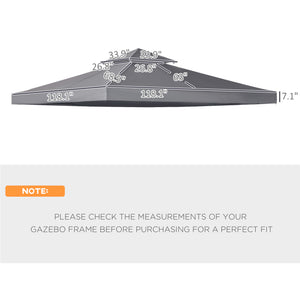 UV protection gazebo canopy replacement top for sun shade
