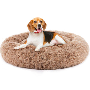 Bottom view showing non-slip base of a washable pet bed