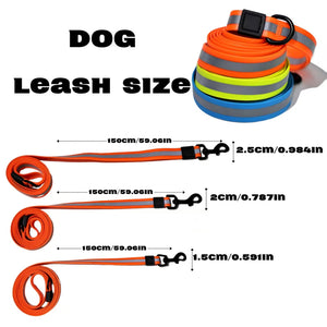 Waterproof pet leash harness set with reflective safety strips