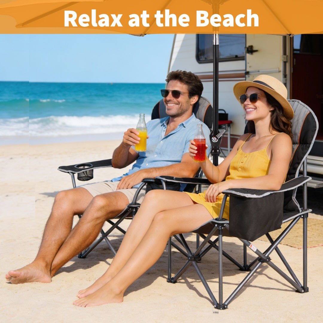 outdoor camping setup with tent canopy chair and patio umbrella backyard setup