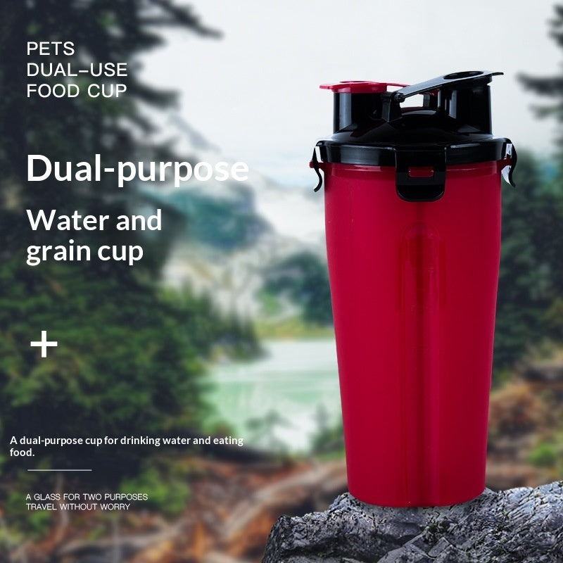 Dog Travel Water Bottle with Bowl