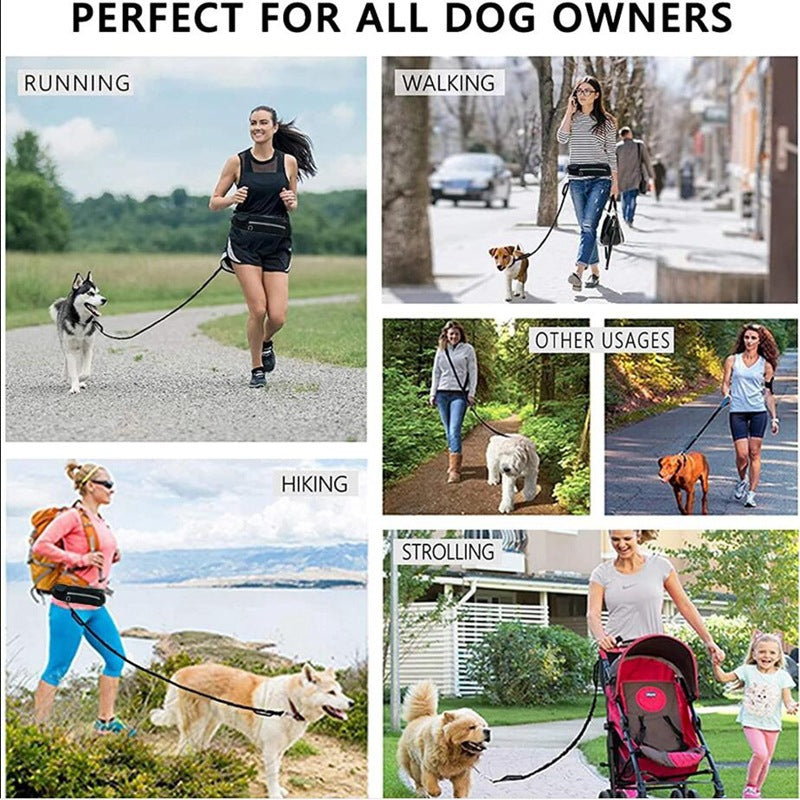 Running Leash with Water Bottle Holder