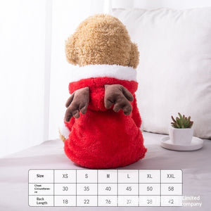 Thickened warm bear dog clothes for winter
