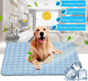 Ice silk cooling pet mat size comparison chart