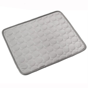 Ice silk cooling pet mat shown in brown color variant