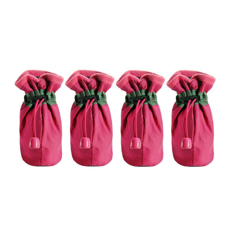 Pink monkey print pet shoes for dogs