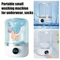 Portable mini washing machine with USB rechargeable cordless design for underwear, socks, and baby clothes