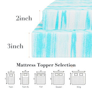 High density cooling memory foam bed topper designed for spinal alignment support