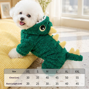 Soft flannel dragon costume for dogs