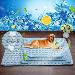 Ice silk cooling pet mat for dogs and cats main product view