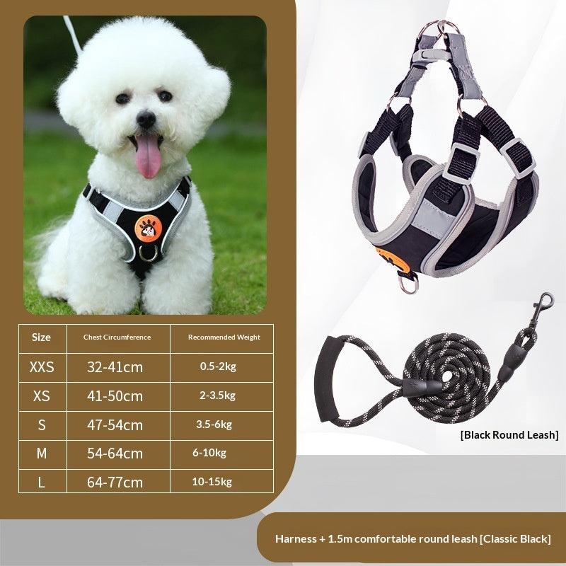 Color Options for Stylish Small Dog Harness and Leash Sets