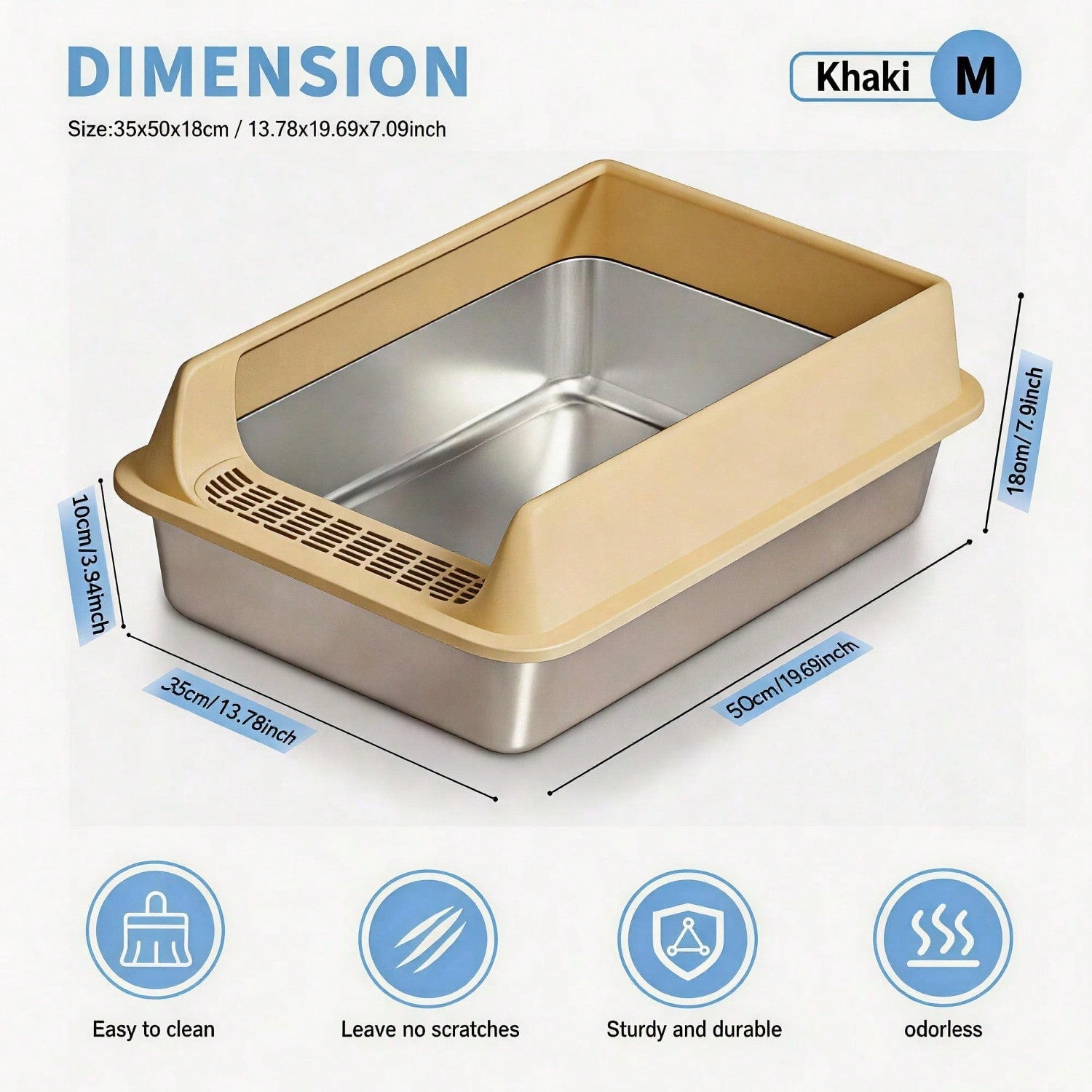Cat Litter Box With Anti Tracking Pedal