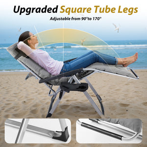 Durable outdoor recliner with strong metal frame and breathable fabric for all-season use