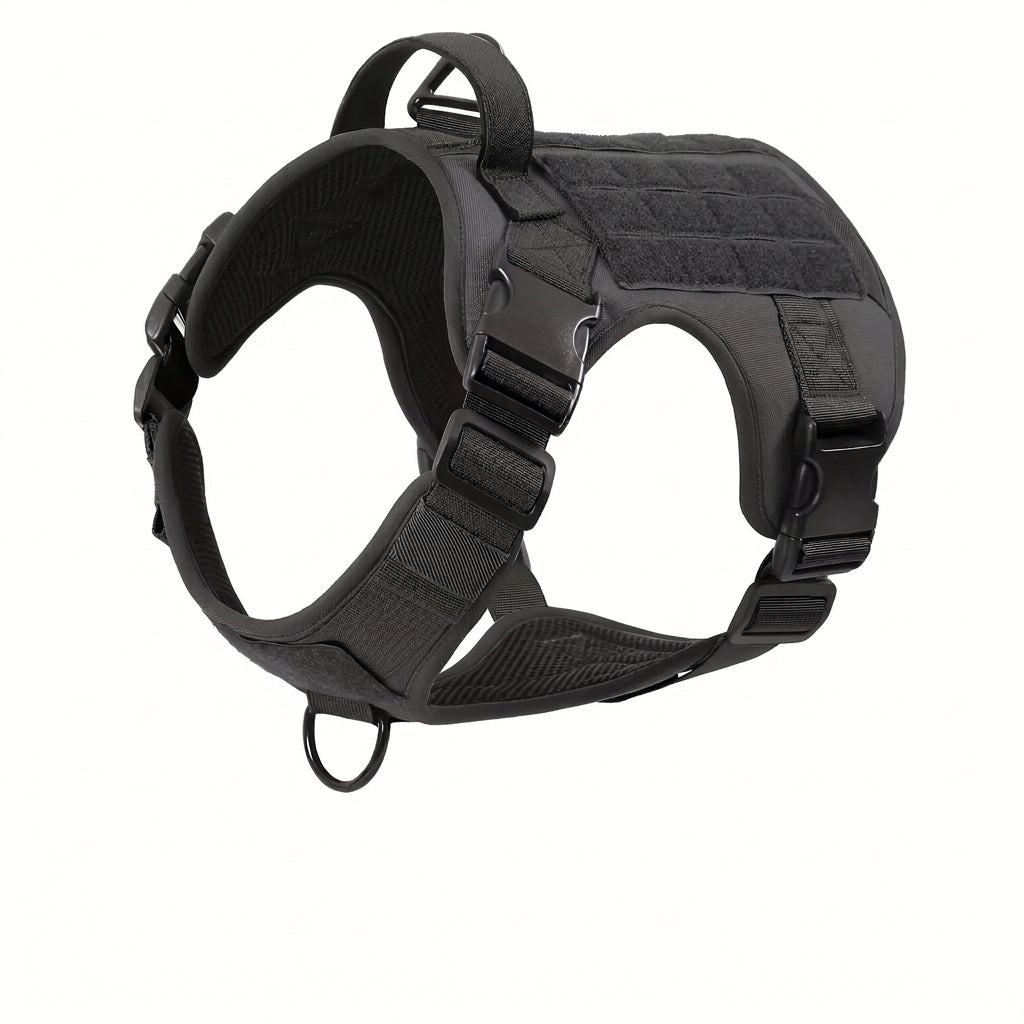 Tactical dog harness vest available in camouflage pattern