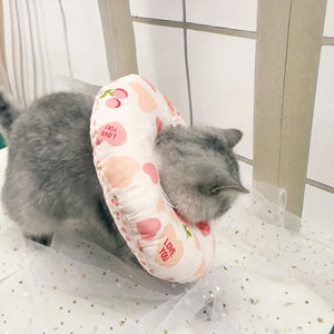 Adjustable cotton pet collar for cats