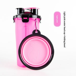 Dog Water Bottle with Collapsible Bowl