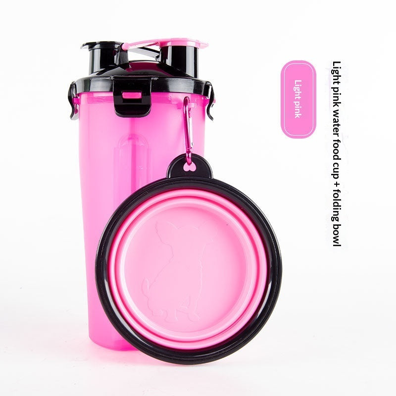 Dog Water Bottle with Collapsible Bowl