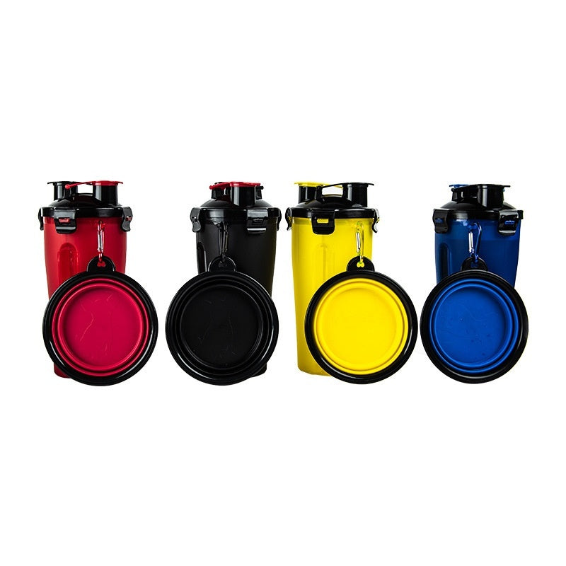 Portable Dog Drinking Bottle with Food Storage