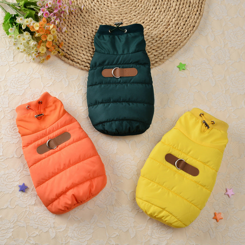 Thick Cotton Dog Clothes for Outdoor Walks