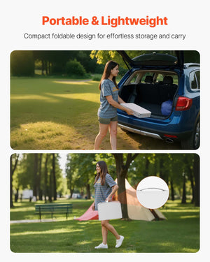 Lightweight MDF folding outdoor table for camping picnic and BBQ