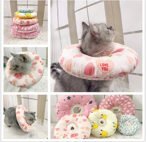 Cute soft cotton cat collar with cartoon print design