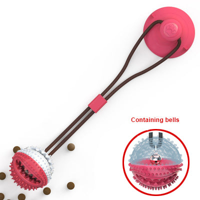 Red and Blue Suction Cup Tug Toy for Dogs