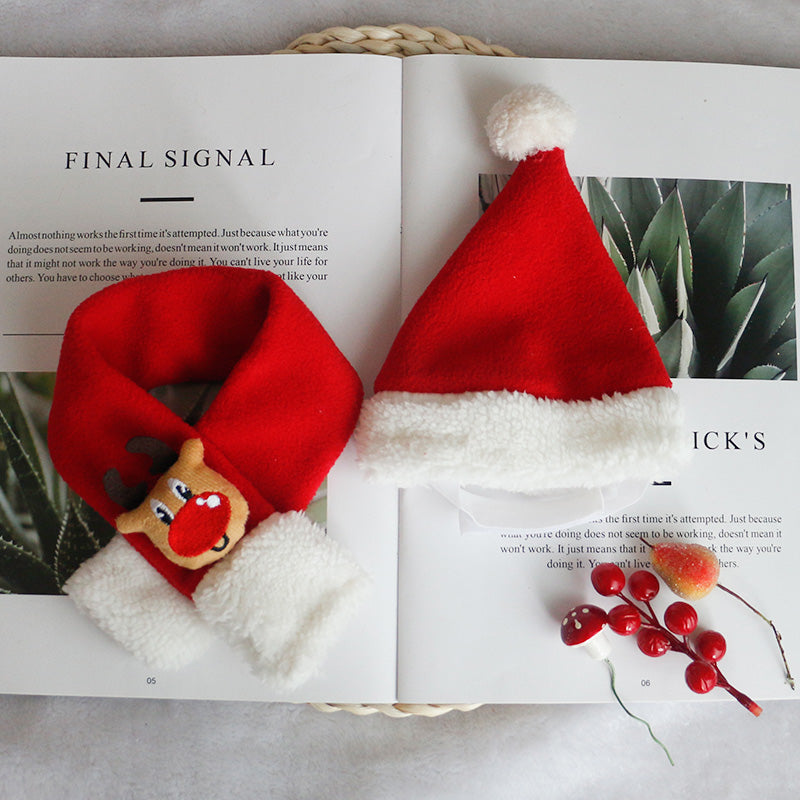 Santa Claus hat for pets Christmas costume