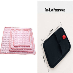 Ice silk cooling pet mat outdoor patio use