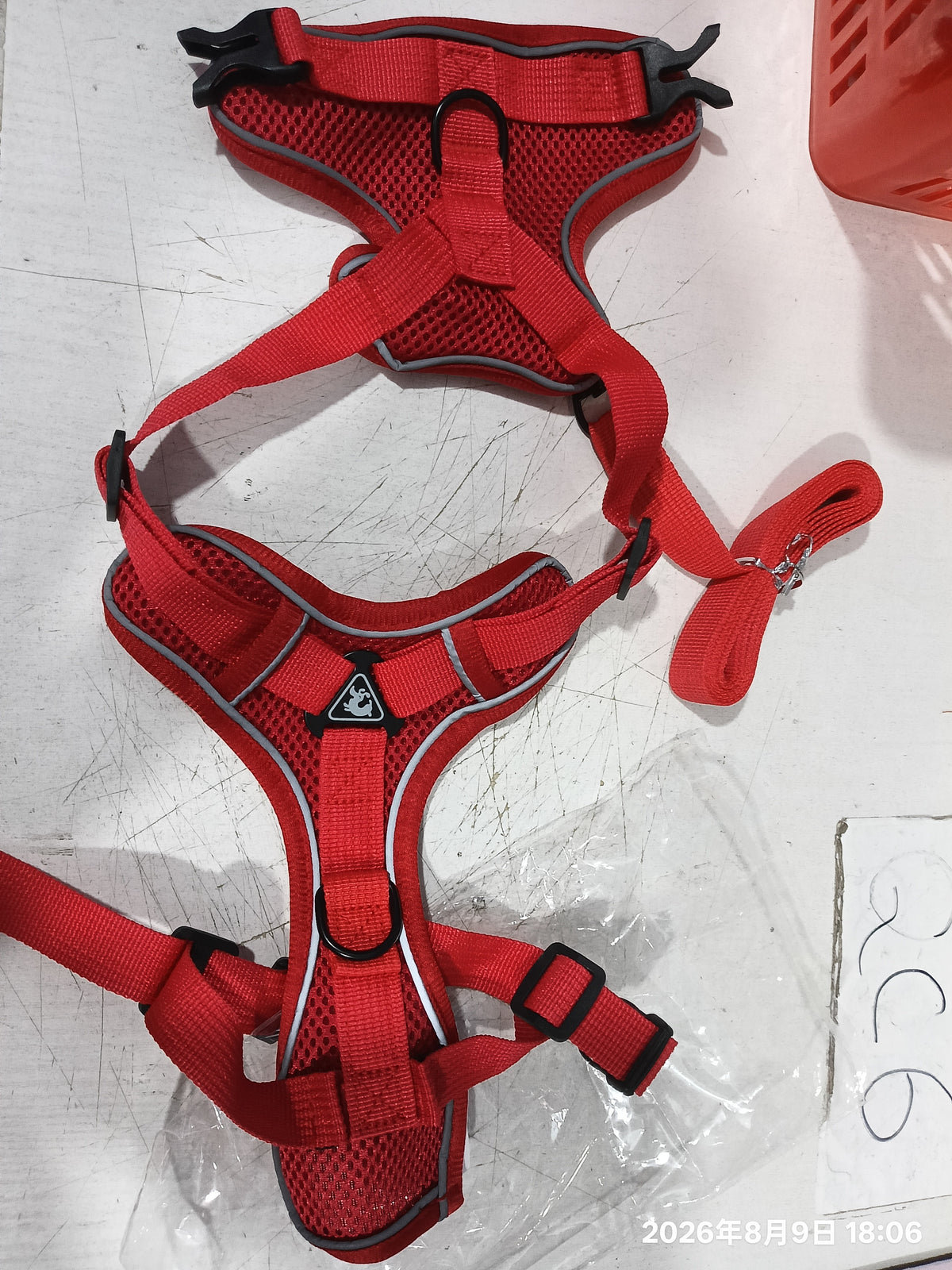 Red Cat Harness Vest with Adjustable Buckle Straps