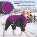 Warm teddy fleece dog coat with four leg coverage for winter