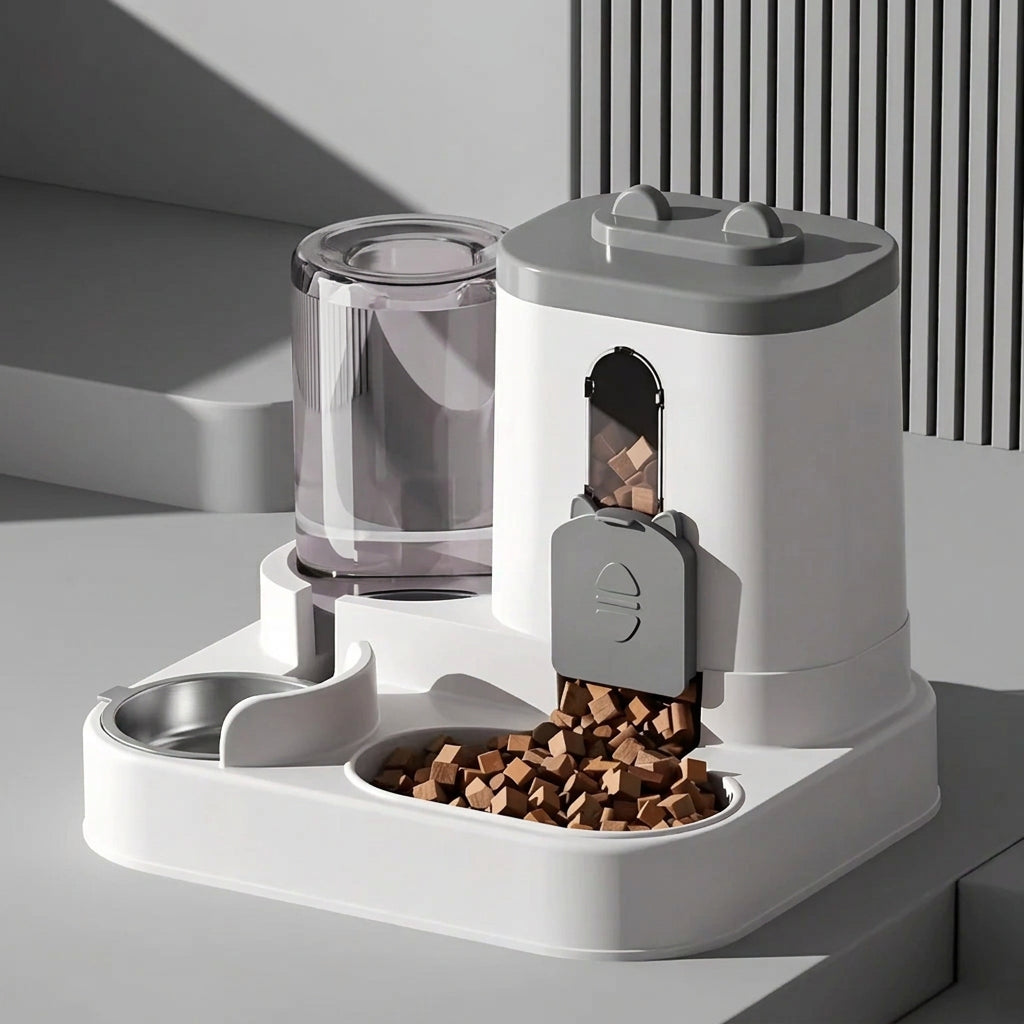 Cute Cat Shaped Automatic Pet Feeder