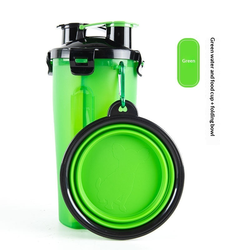 Pet Water Bottle with Foldable Bowl