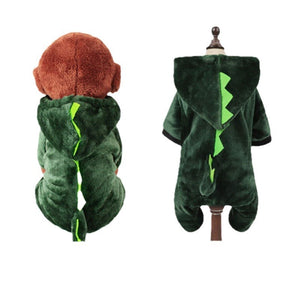 Cute green twisted dragon dog costume