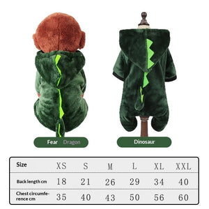 Embroidered dragon outfit for pets