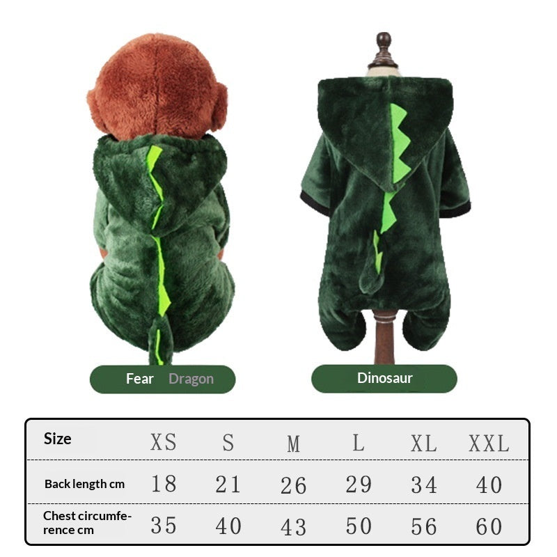 Embroidered dragon outfit for pets