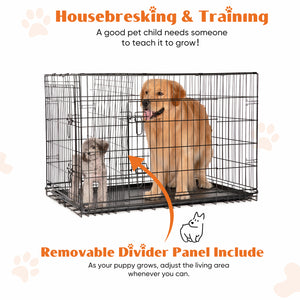 Space-Saving Foldable Metal Dog Crate by ByAzora for Small Apartments