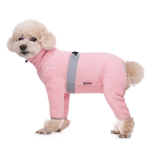 Rose Red Four-Legged Dog Coat for Autumn