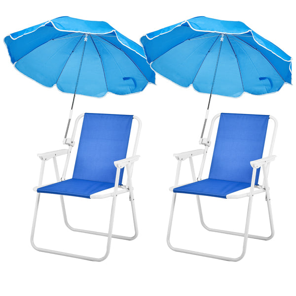 Comfortable adult folding chair with shade canopy ideal for beach days and summer outings