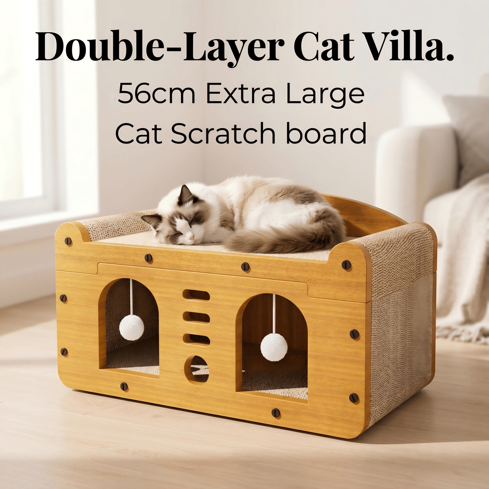Ergonomic Cat Bed With Neck Support