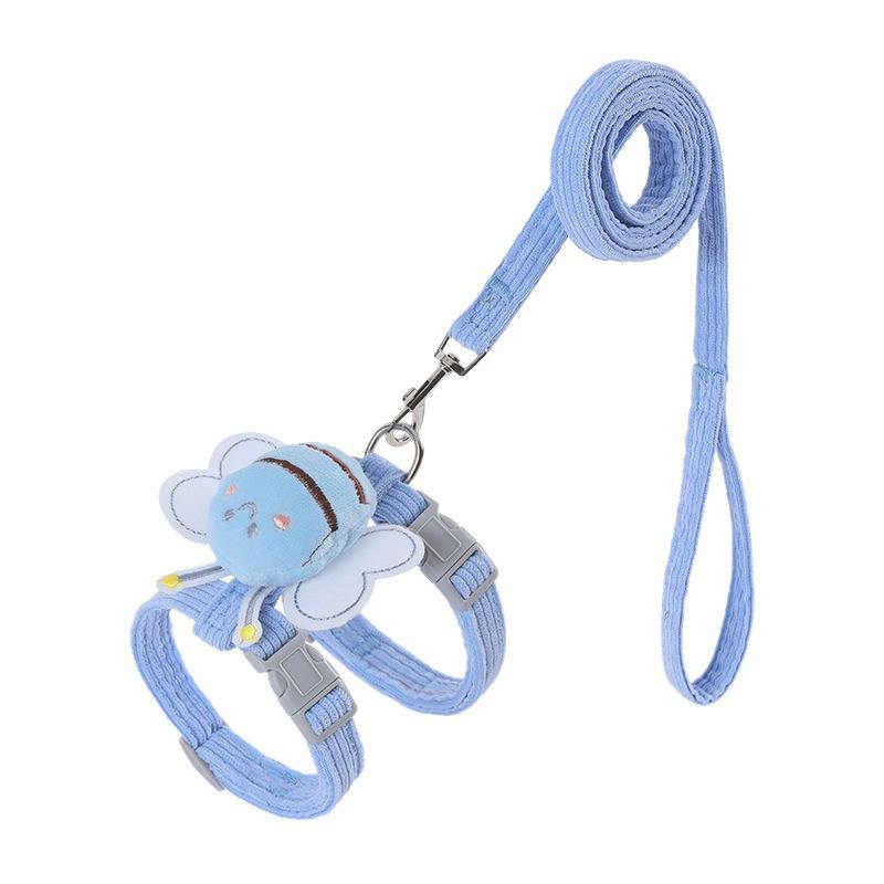 Adjustable cat harness set for safe and comfortable walking