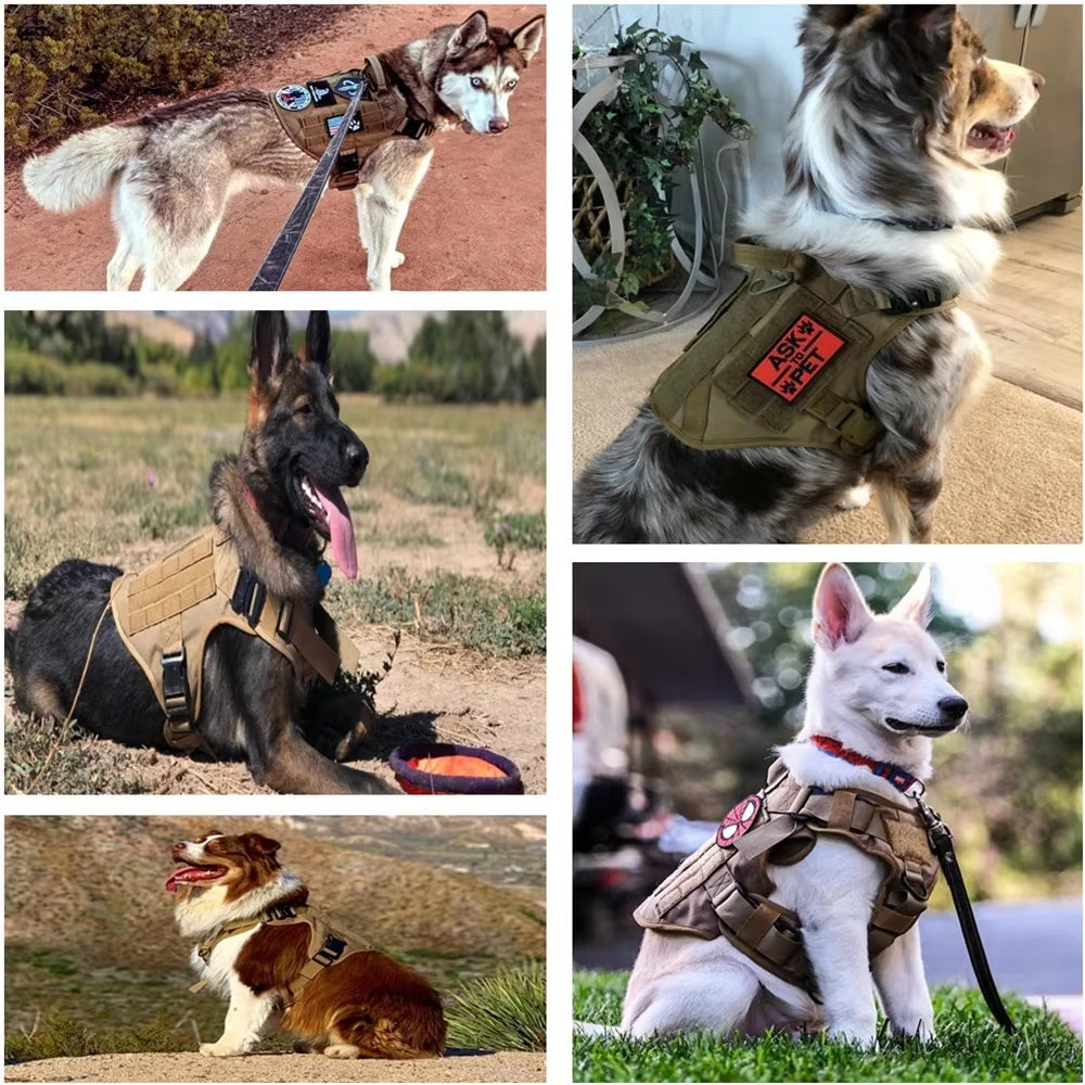adjustable camouflage dog harness for small medium large dogs