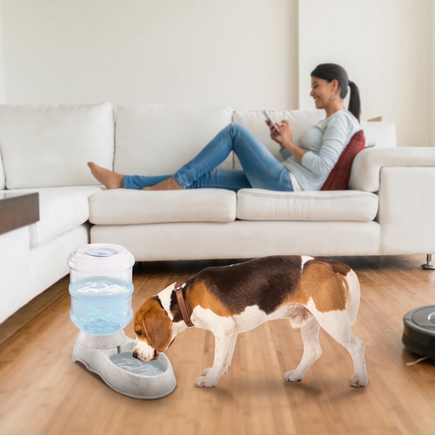 Automatic water dispenser for cats and dogs